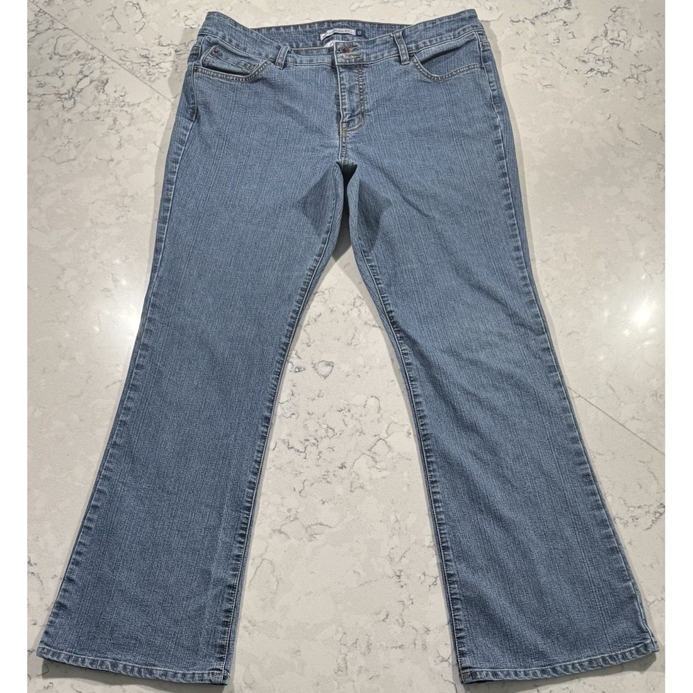 BandolinoBlu Arianna Bootcut Jeans Womens 12 Blue Medium Wash Mid Rise Denim